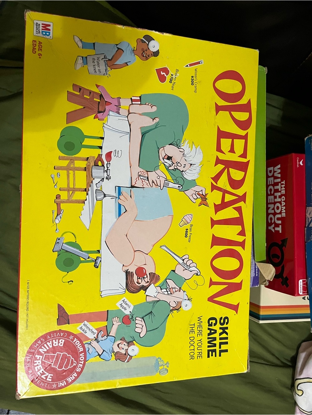 Operation Board Game - Classic Yellow Box